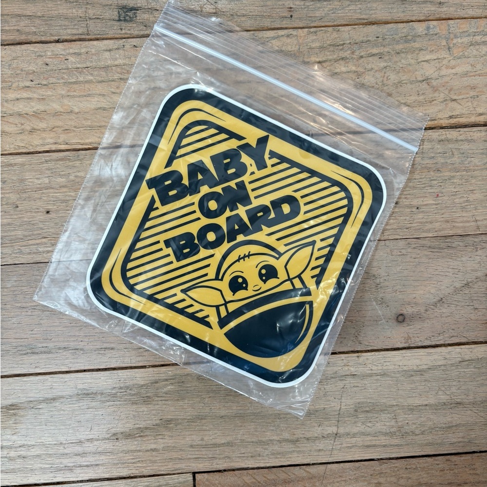 Baby on board baby yoda sticker